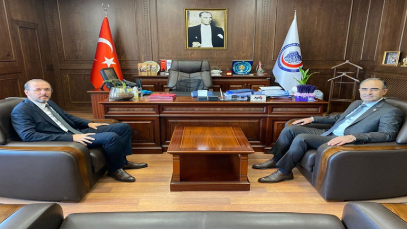 Dr. Hasan Arslan'dan AFSÜ Rektörü Prof. Dr. Nurullah Okumuş'a ziyaret