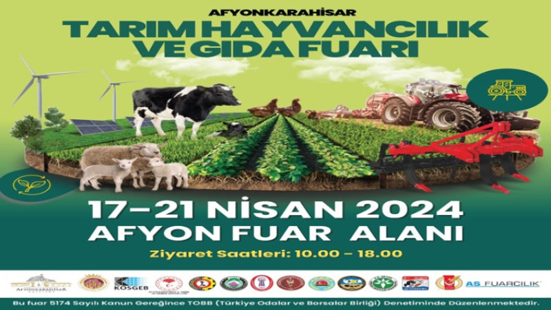 Afyonkarahisar Tarım Hayvancılık ve Gıda Fuarı 17-21 Nisan'da gerçekleşecek