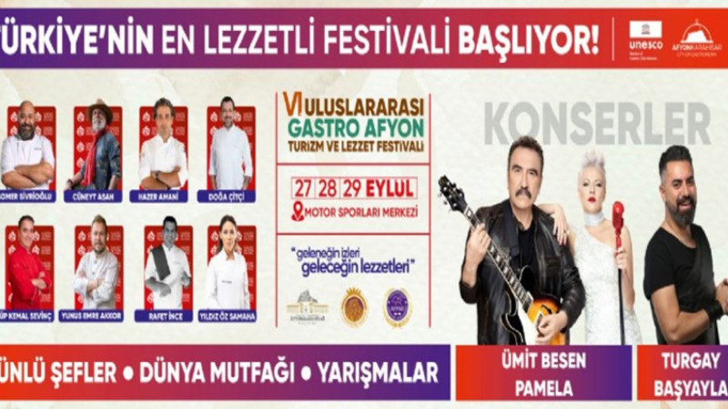 6. Uluslararası Gastro Afyon Turizm ve Lezzet Festivali başlıyor 