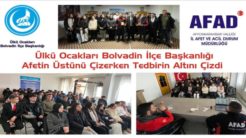  AFAD ve Bolvadin Ülkü Ocakları işbirliğinde eğitim verildi