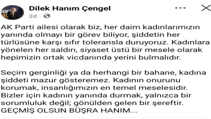 AK Parti İl Kadın Kolları Başkanı Çengel, açıklamalarda bulundu
