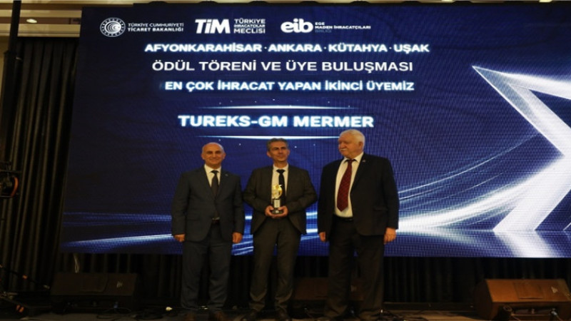 Tureks, doğal taş ihracatıyla 4 ödül birden kazandı