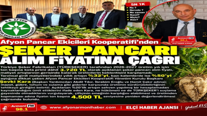 Pancar Ekicilerinden Alım Fiyatının 4.500 TL Olması Çağrısı   