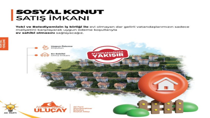 Uluçay’dan dar gelirli ailelere uygun fiyatla ev sahibi olma imkânı 