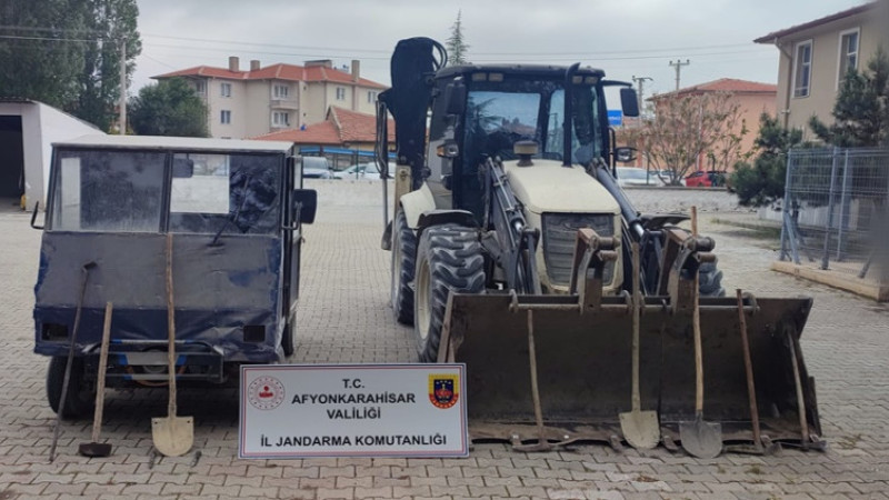 Jandarma güçlerince kaçak kazı baskını yapıldı
