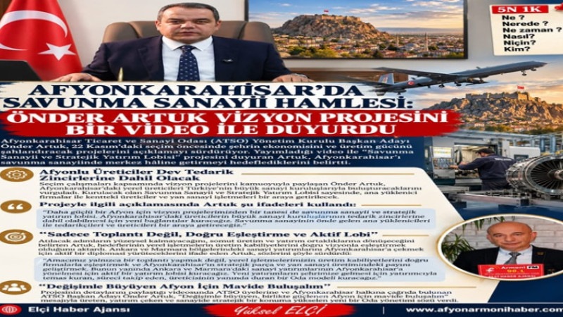 ATSO'da Başkanlık Adayı Önder Artuk'tan Savunma Sanayii Hamlesi   