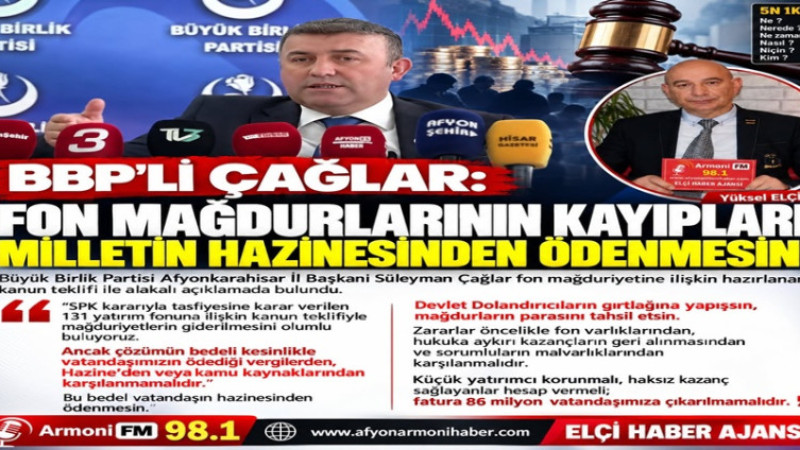 BBP'li Süleyman Çağlar Fon Mağdurlarının Hakkında Konuştu