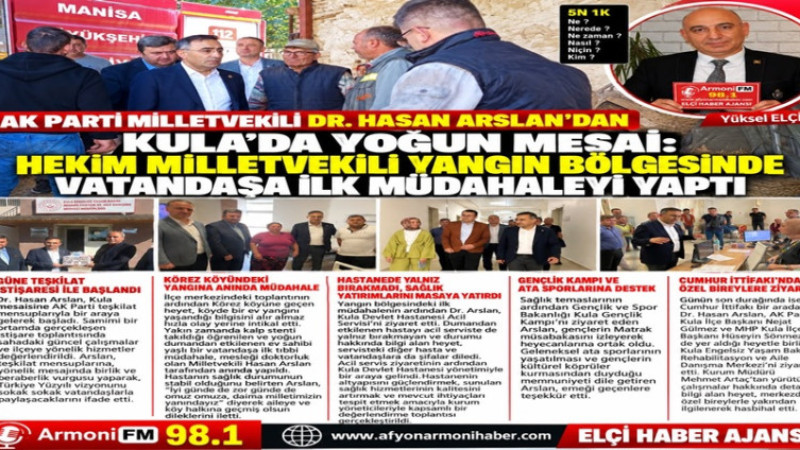 Hekim Milletvekili Yangın Bölgesinde Vatandaşa İlk Müdahaleyi Yaptı