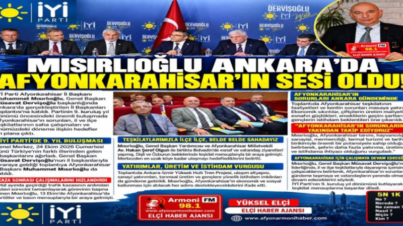 İl Başkanı Mısırlıoğlu Ankara'da Afyonkarahisar'ın Sesi Oldu   