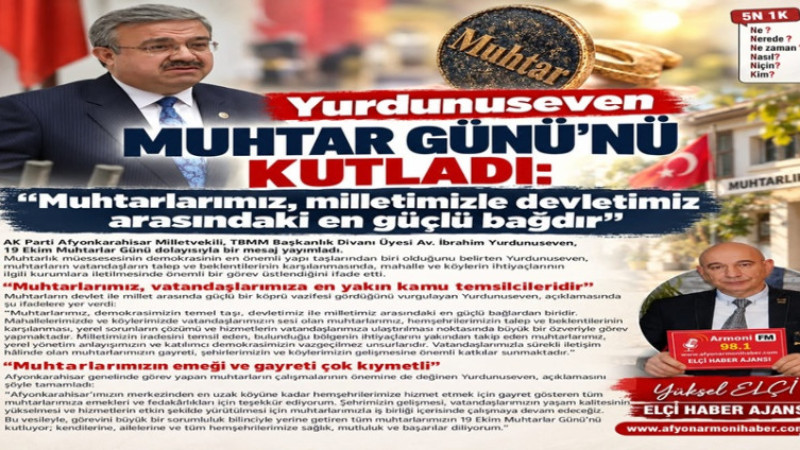 Milletvekili Yurdunuseven: 