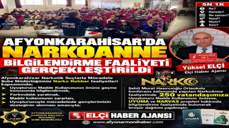 Afyonkarahisar'da NarkoAnne Bilgilendirme Faaliyeti   