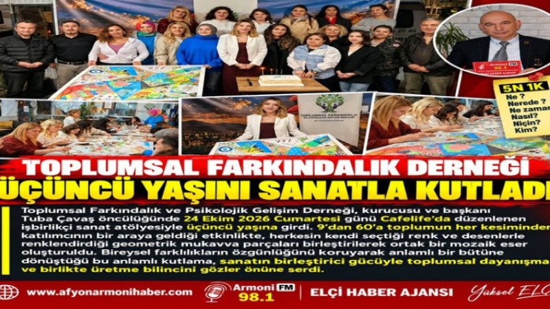 Toplumsal Farkındalık Derneği 3. Yaşını Kutladı